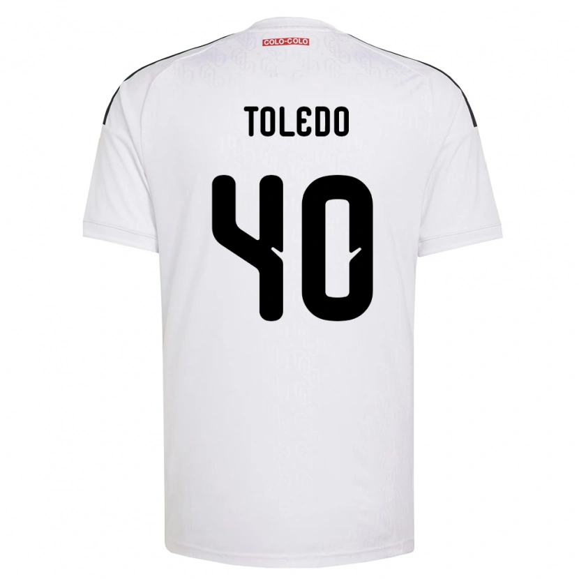 Danxen Enfant Maillot Miguel Toledo #40 Blanc Noir Tenues Domicile 2026/27 T-Shirt