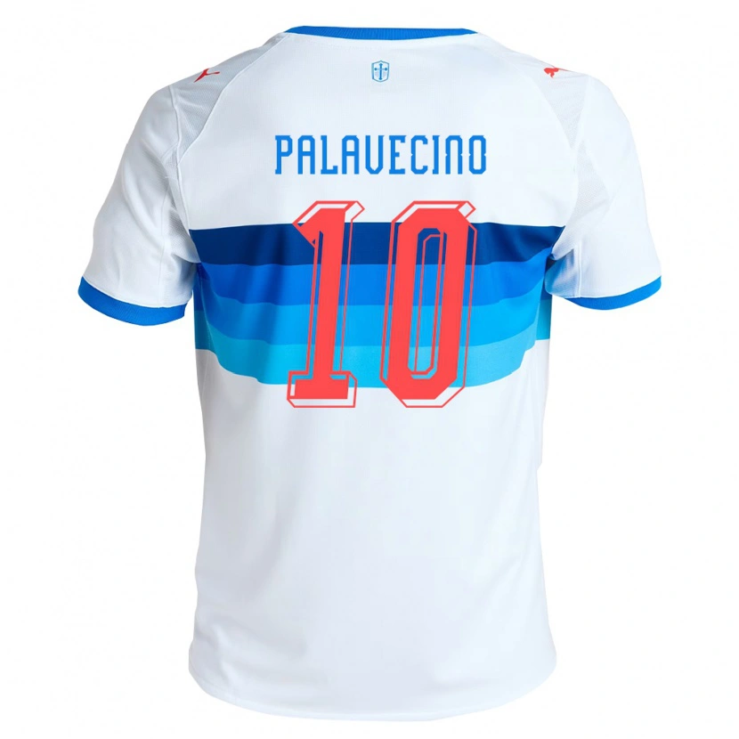 Danxen Enfant Maillot Matías Palavecino #10 Blanc Bleu Ciel Tenues Domicile 2026/27 T-Shirt