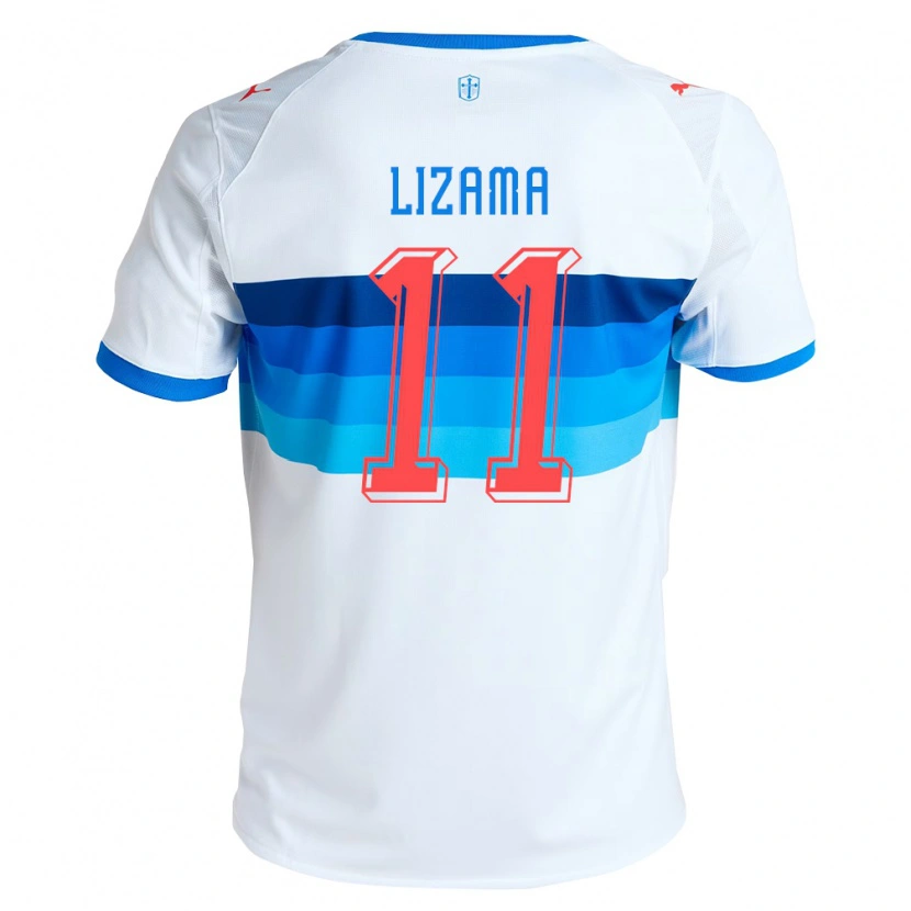 Danxen Enfant Maillot Bayron Lizama #11 Blanc Bleu Ciel Tenues Domicile 2026/27 T-Shirt