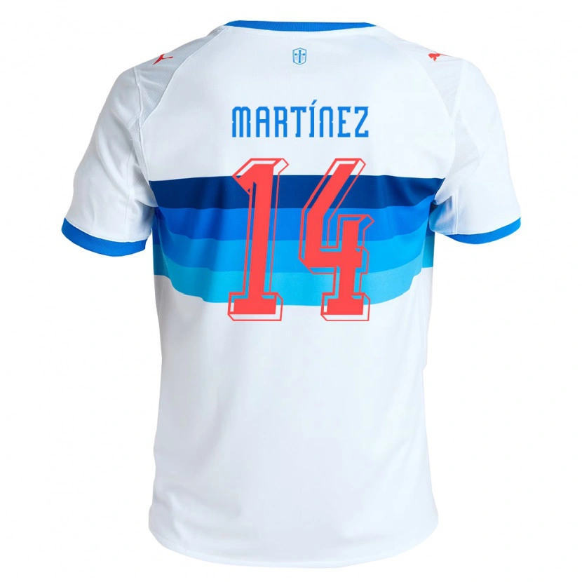 Danxen Enfant Maillot Jimmy Martínez #14 Blanc Bleu Ciel Tenues Domicile 2026/27 T-Shirt