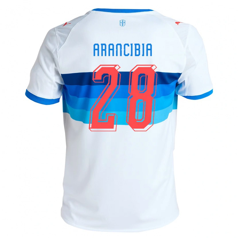 Danxen Enfant Maillot Francisco Arancibia #28 Blanc Bleu Ciel Tenues Domicile 2026/27 T-Shirt