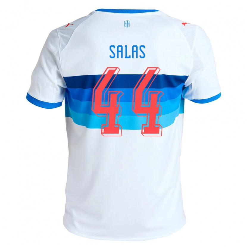 Danxen Enfant Maillot José Salas #44 Blanc Bleu Ciel Tenues Domicile 2026/27 T-Shirt