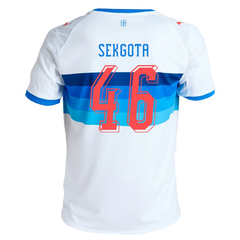 Danxen Enfant Maillot Jeffrey Sekgota #46 Blanc Bleu Ciel Tenues Domicile 2026/27 T-Shirt