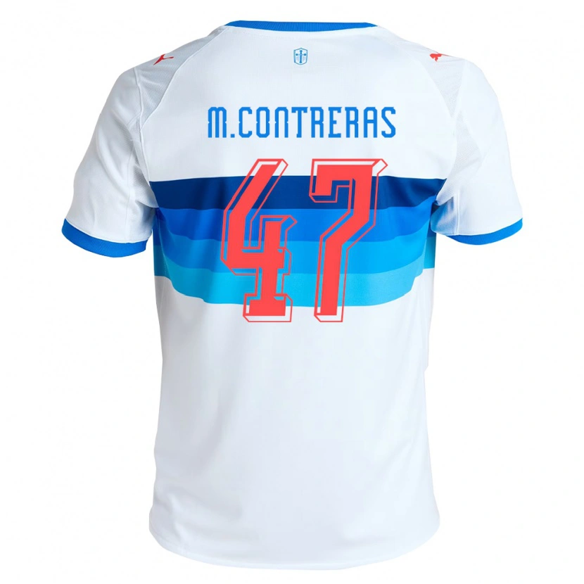 Danxen Enfant Maillot Mathías Contreras #47 Blanc Bleu Ciel Tenues Domicile 2026/27 T-Shirt