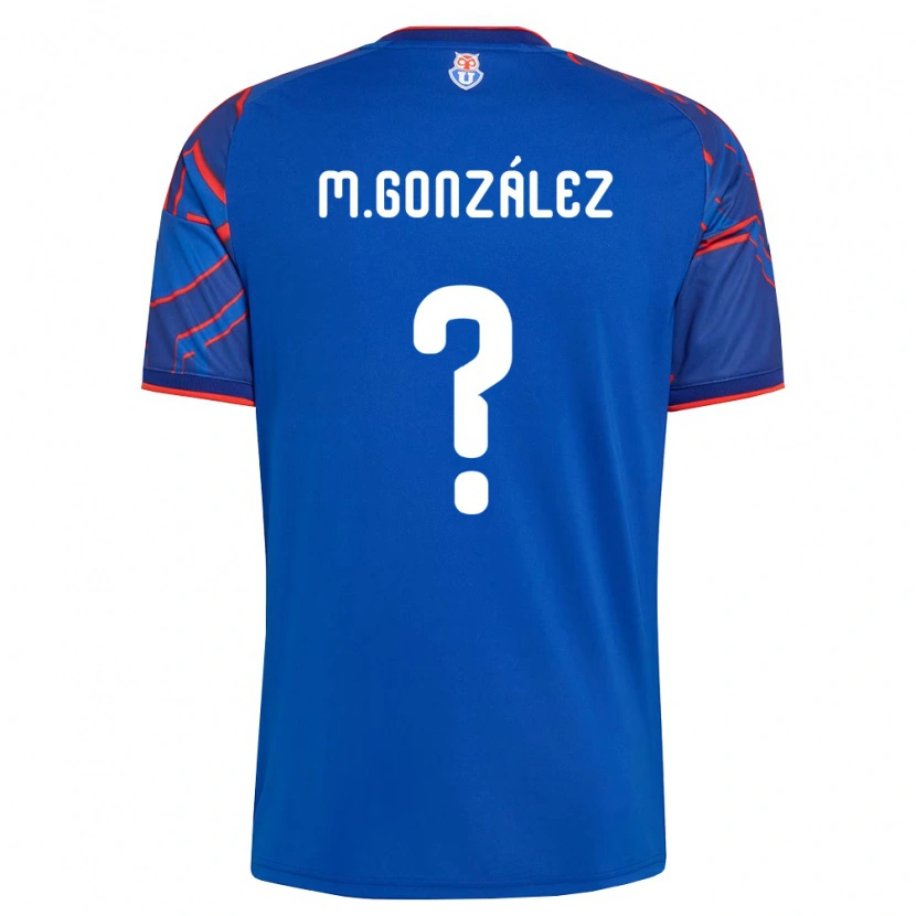 Danxen Enfant Maillot Matías González #0 Bleu Royal Rouge Tenues Domicile 2026/27 T-Shirt