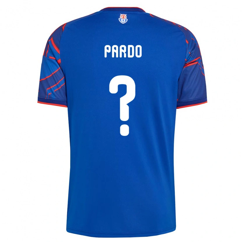 Danxen Enfant Maillot Cristián Pardo #0 Bleu Royal Rouge Tenues Domicile 2026/27 T-Shirt