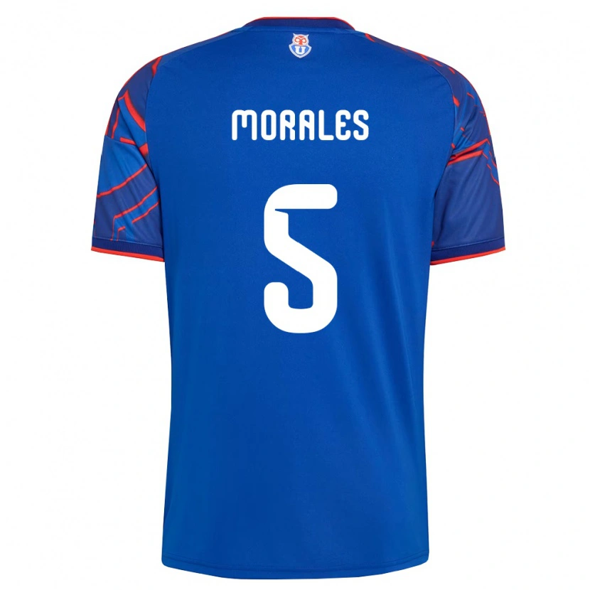 Danxen Enfant Maillot Mariana Morales #5 Bleu Royal Rouge Tenues Domicile 2026/27 T-Shirt