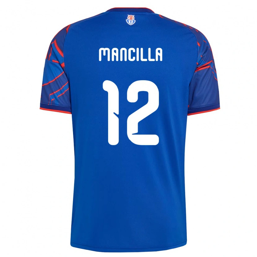Danxen Enfant Maillot Franco Mancilla #12 Bleu Royal Rouge Tenues Domicile 2026/27 T-Shirt