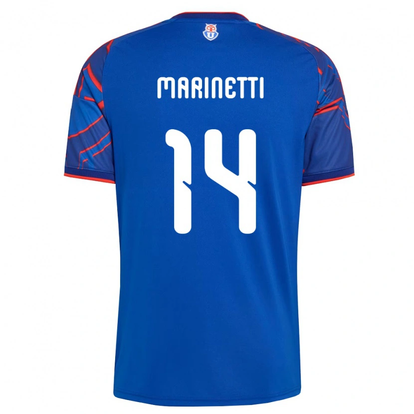 Danxen Enfant Maillot Nicolás Marinetti #14 Bleu Royal Rouge Tenues Domicile 2026/27 T-Shirt