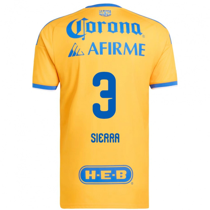 Danxen Enfant Maillot Bianca Sierra #3 Jaune Bleu Tenues Domicile 2026/27 T-Shirt