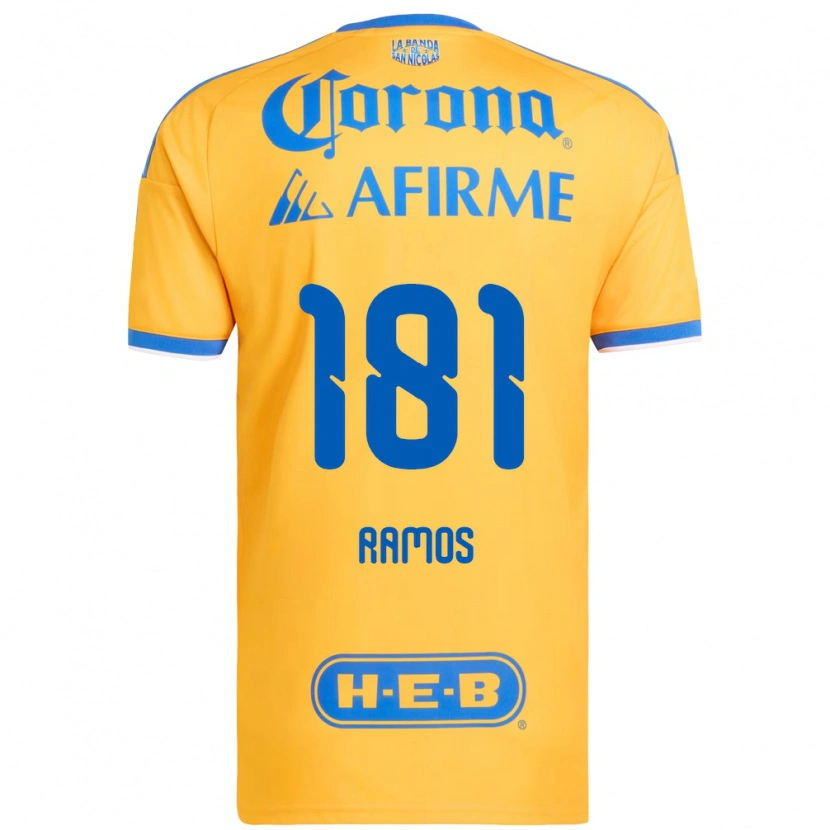 Danxen Enfant Maillot Anthony Ramos #181 Jaune Bleu Tenues Domicile 2026/27 T-Shirt