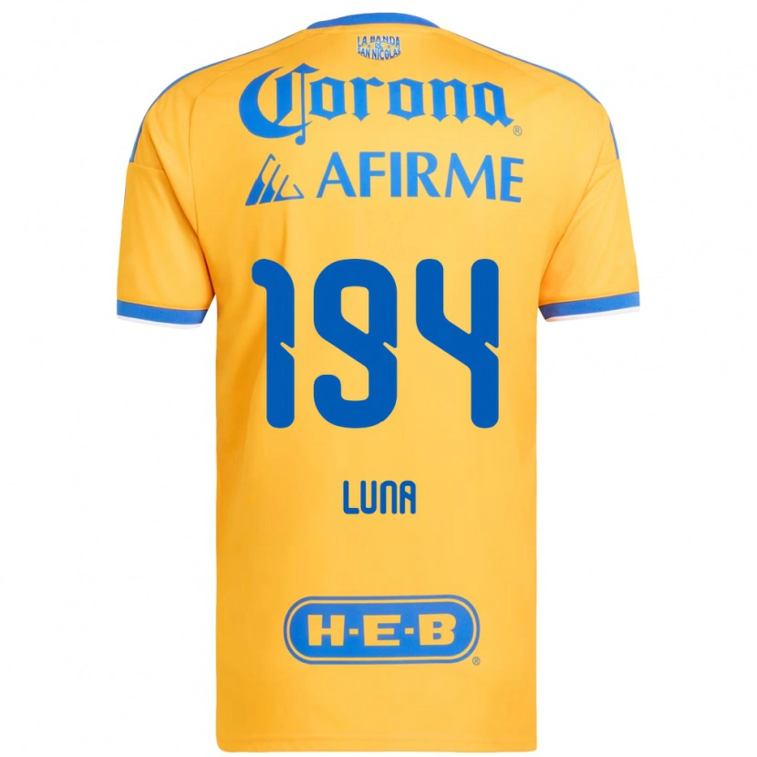 Danxen Enfant Maillot Juan Luna #194 Jaune Bleu Tenues Domicile 2026/27 T-Shirt