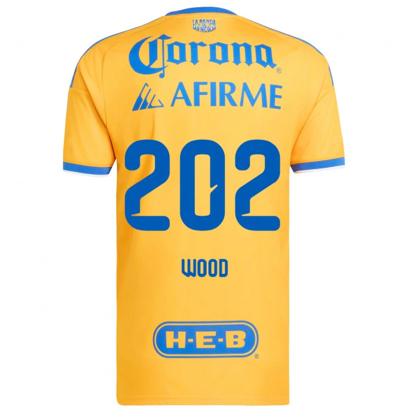 Danxen Enfant Maillot Yael Wood #202 Jaune Bleu Tenues Domicile 2026/27 T-Shirt