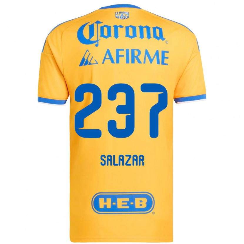 Danxen Enfant Maillot Bryan Salazar #237 Jaune Bleu Tenues Domicile 2026/27 T-Shirt