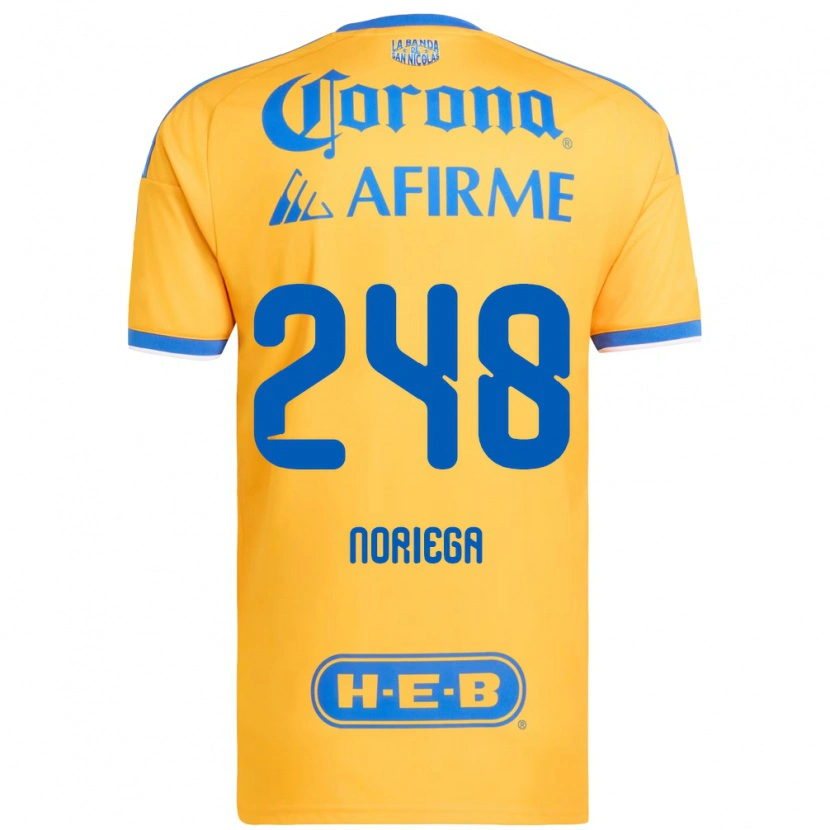 Danxen Enfant Maillot Jonathan Noriega #248 Jaune Bleu Tenues Domicile 2026/27 T-Shirt