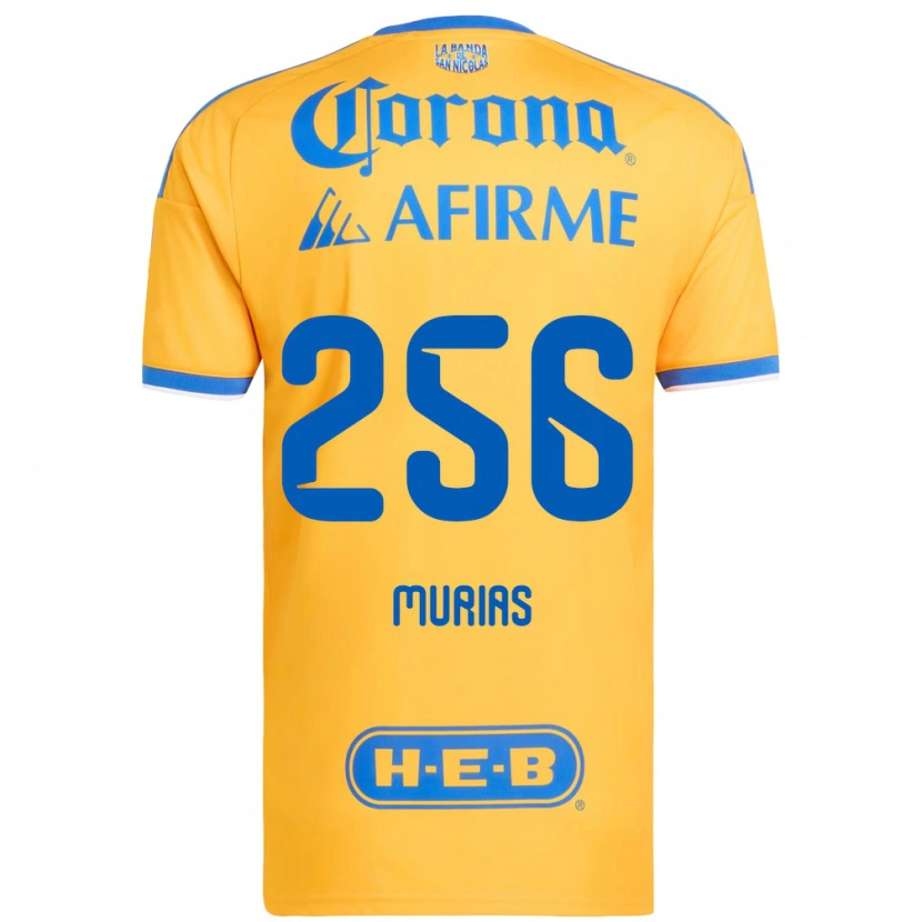 Danxen Enfant Maillot Mauricio Murias #256 Jaune Bleu Tenues Domicile 2026/27 T-Shirt