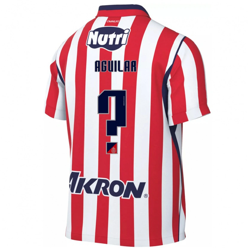 Danxen Enfant Maillot Alexander Aguilar #0 Rouge Blanc Tenues Domicile 2026/27 T-Shirt