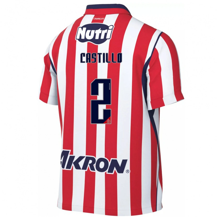 Danxen Enfant Maillot José Castillo #2 Rouge Blanc Tenues Domicile 2026/27 T-Shirt