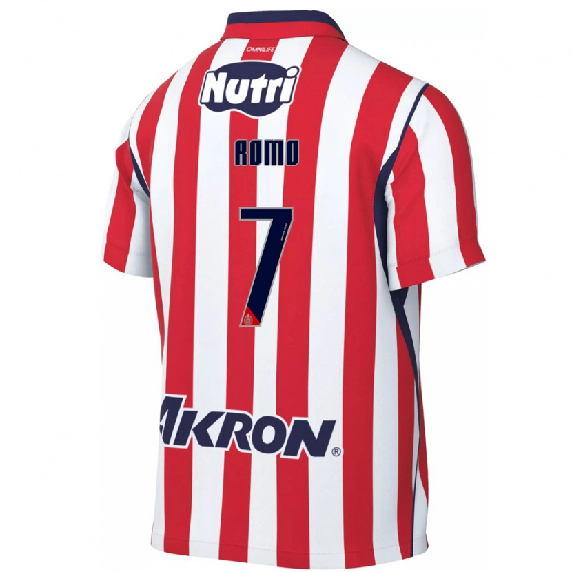 Danxen Enfant Maillot Luis Romo #7 Rouge Blanc Tenues Domicile 2026/27 T-Shirt
