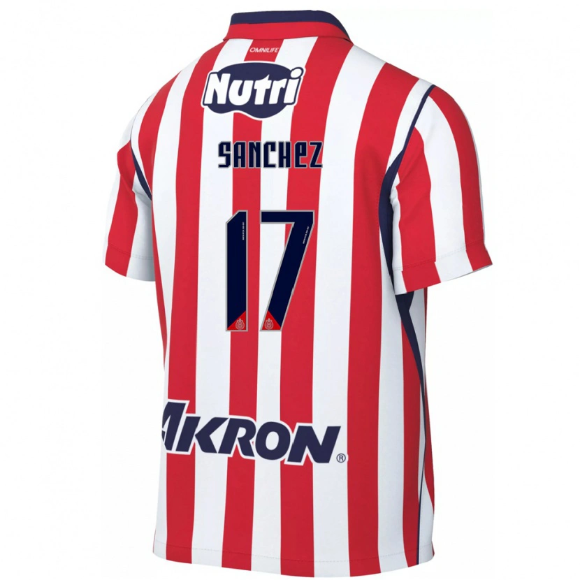 Danxen Enfant Maillot Jesús Sánchez #17 Rouge Blanc Tenues Domicile 2026/27 T-Shirt