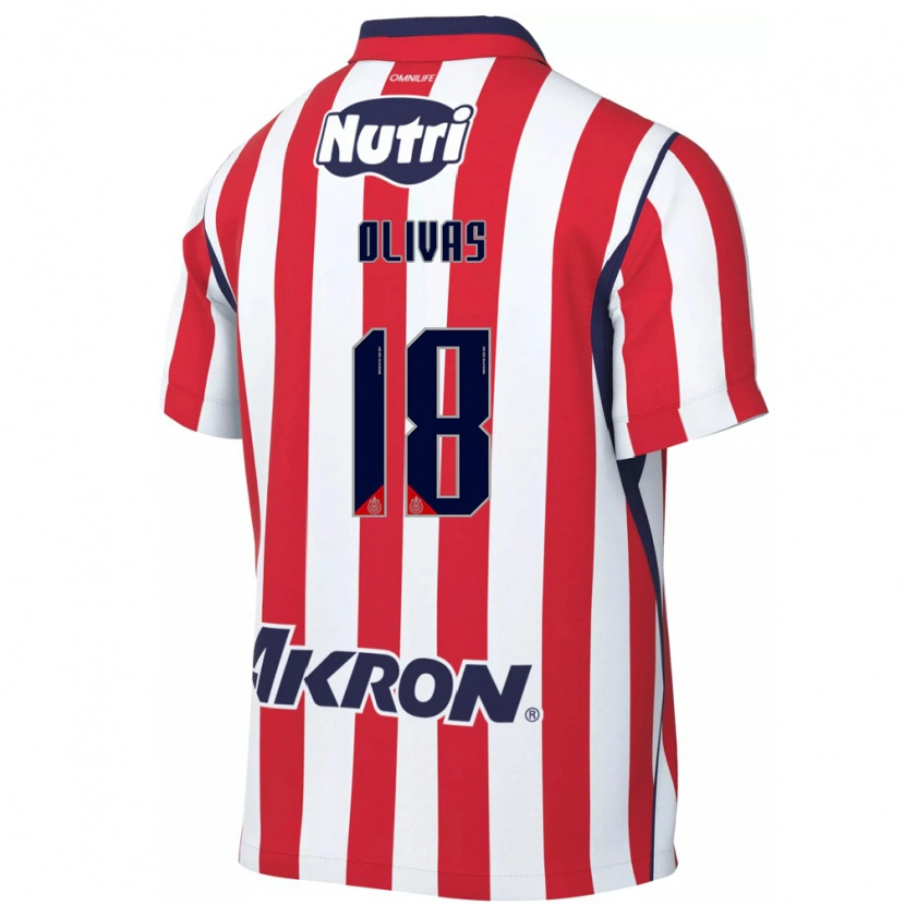 Danxen Enfant Maillot Luis Olivas #18 Rouge Blanc Tenues Domicile 2026/27 T-Shirt