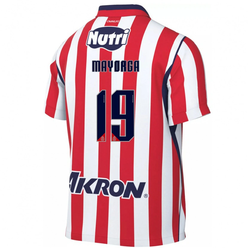 Danxen Enfant Maillot Alejandro Mayorga #19 Rouge Blanc Tenues Domicile 2026/27 T-Shirt