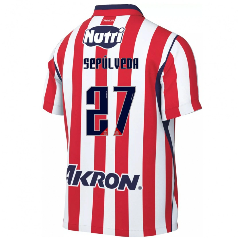 Danxen Enfant Maillot Leonardo Sepúlveda #27 Rouge Blanc Tenues Domicile 2026/27 T-Shirt