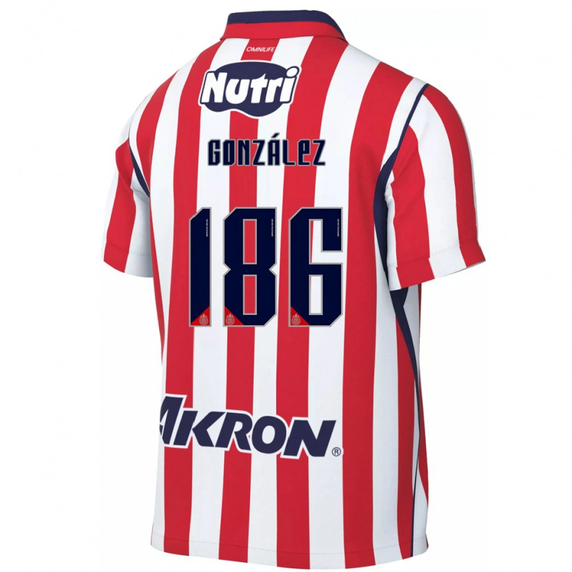 Danxen Enfant Maillot Diego González #186 Rouge Blanc Tenues Domicile 2026/27 T-Shirt