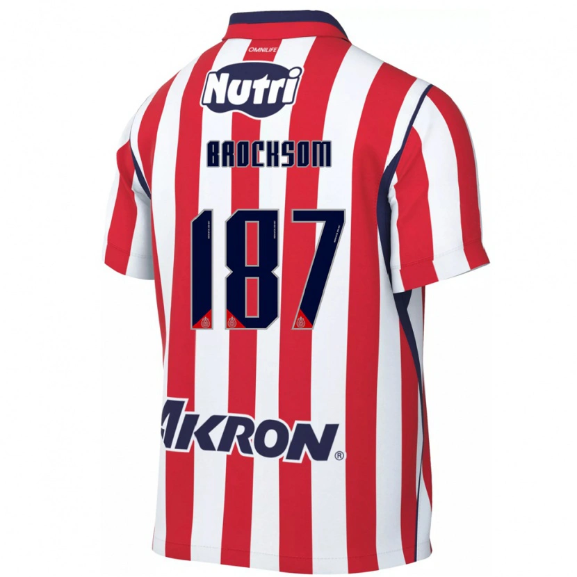 Danxen Enfant Maillot Brandón Brocksom #187 Rouge Blanc Tenues Domicile 2026/27 T-Shirt