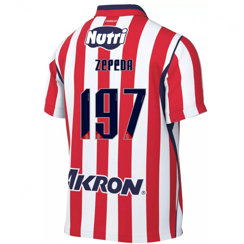 Danxen Enfant Maillot Carlos Zepeda #197 Rouge Blanc Tenues Domicile 2026/27 T-Shirt