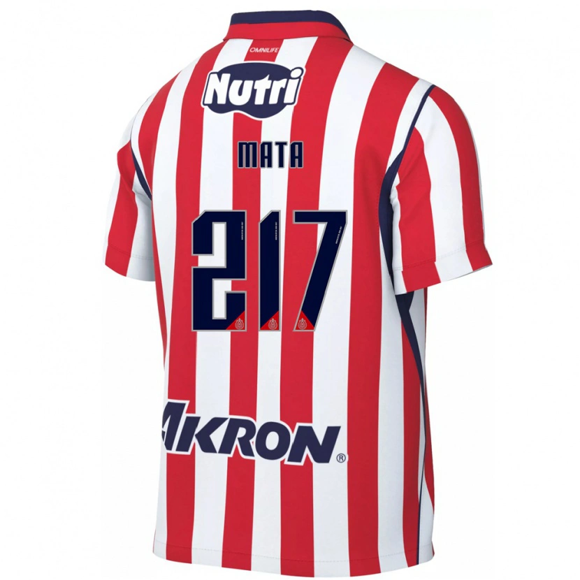 Danxen Enfant Maillot Hugo Mata #217 Rouge Blanc Tenues Domicile 2026/27 T-Shirt