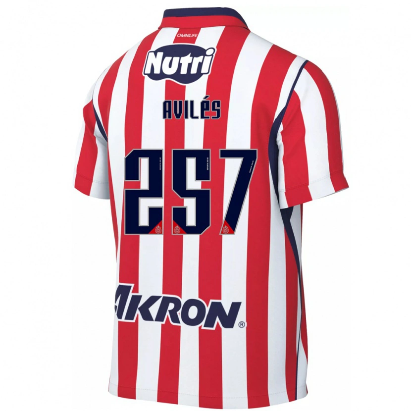 Danxen Enfant Maillot Emmanuel Avilés #257 Rouge Blanc Tenues Domicile 2026/27 T-Shirt