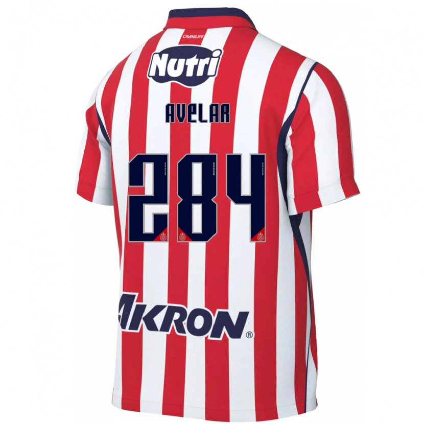 Danxen Enfant Maillot Dylan Avelar #284 Rouge Blanc Tenues Domicile 2026/27 T-Shirt