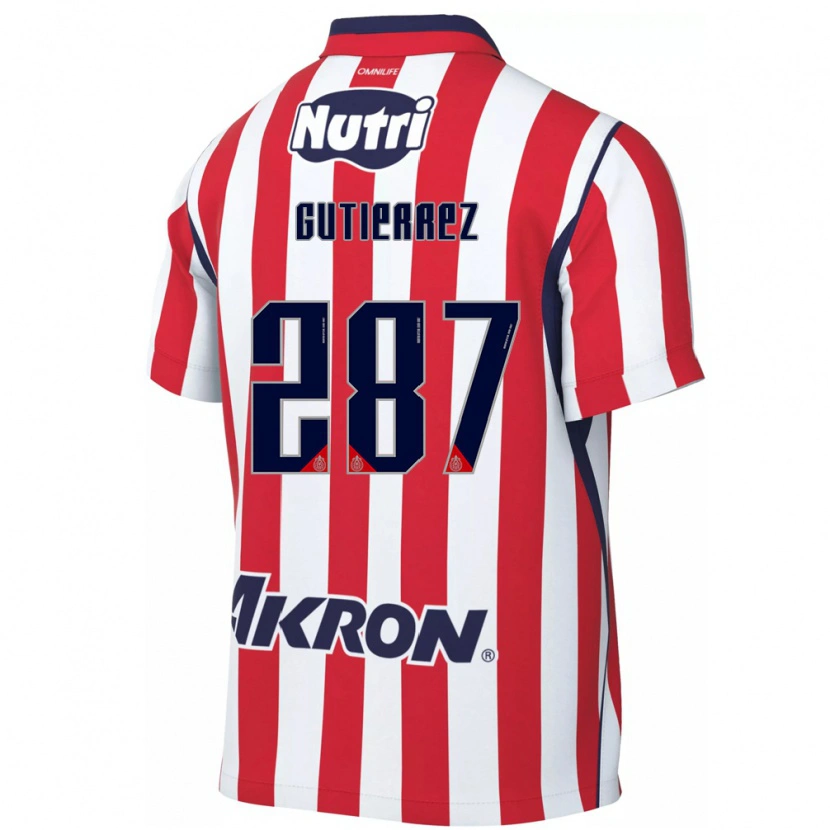 Danxen Enfant Maillot Gerson Gutiérrez #287 Rouge Blanc Tenues Domicile 2026/27 T-Shirt