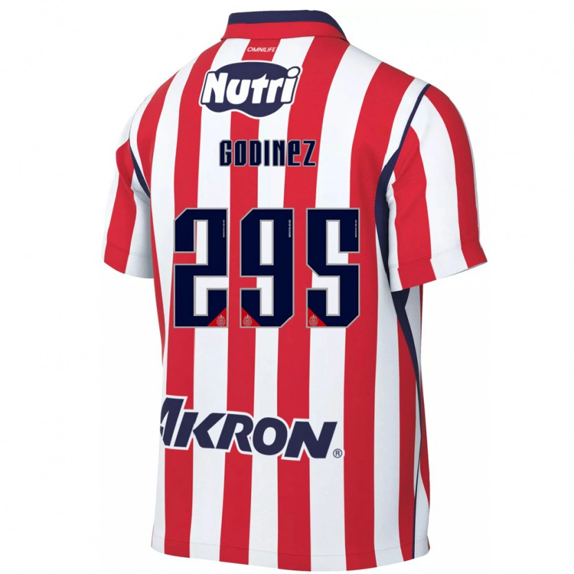 Danxen Enfant Maillot André Godinez #295 Rouge Blanc Tenues Domicile 2026/27 T-Shirt
