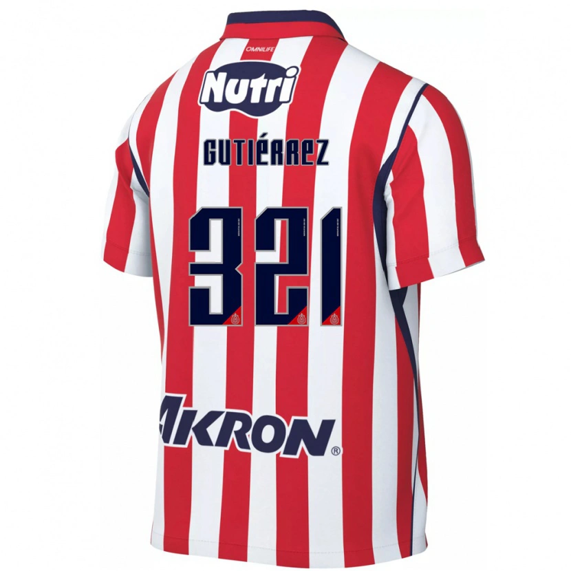 Danxen Enfant Maillot Axel Gutiérrez #321 Rouge Blanc Tenues Domicile 2026/27 T-Shirt