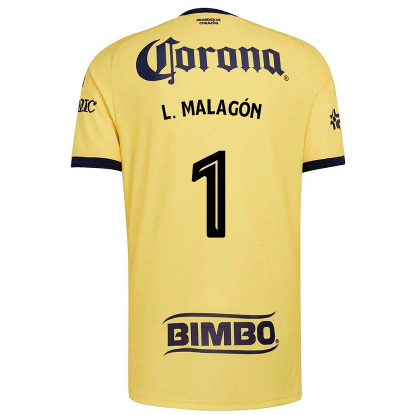 Danxen Enfant Maillot Luis Malagón #1 Jaune Rouge Noir Tenues Domicile 2026/27 T-Shirt