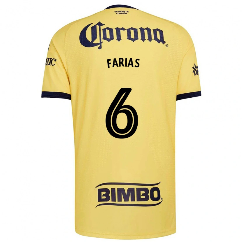 Danxen Enfant Maillot Janelly Farias #6 Jaune Rouge Noir Tenues Domicile 2026/27 T-Shirt