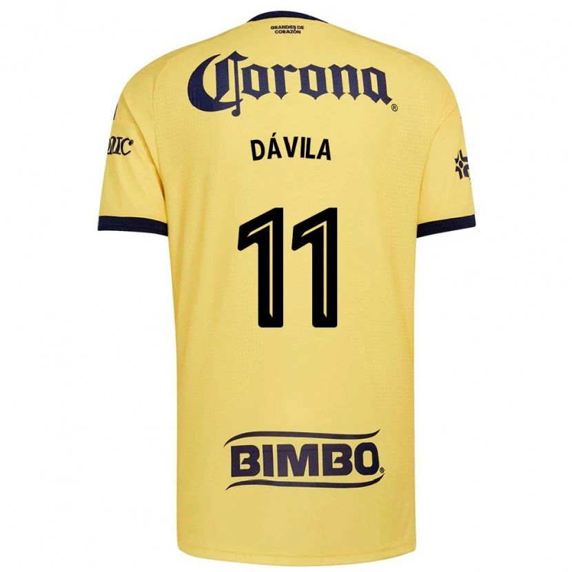 Danxen Enfant Maillot Víctor Dávila #11 Jaune Rouge Noir Tenues Domicile 2026/27 T-Shirt