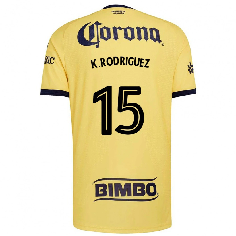 Danxen Enfant Maillot Kimberly Rodriguez #15 Jaune Rouge Noir Tenues Domicile 2026/27 T-Shirt