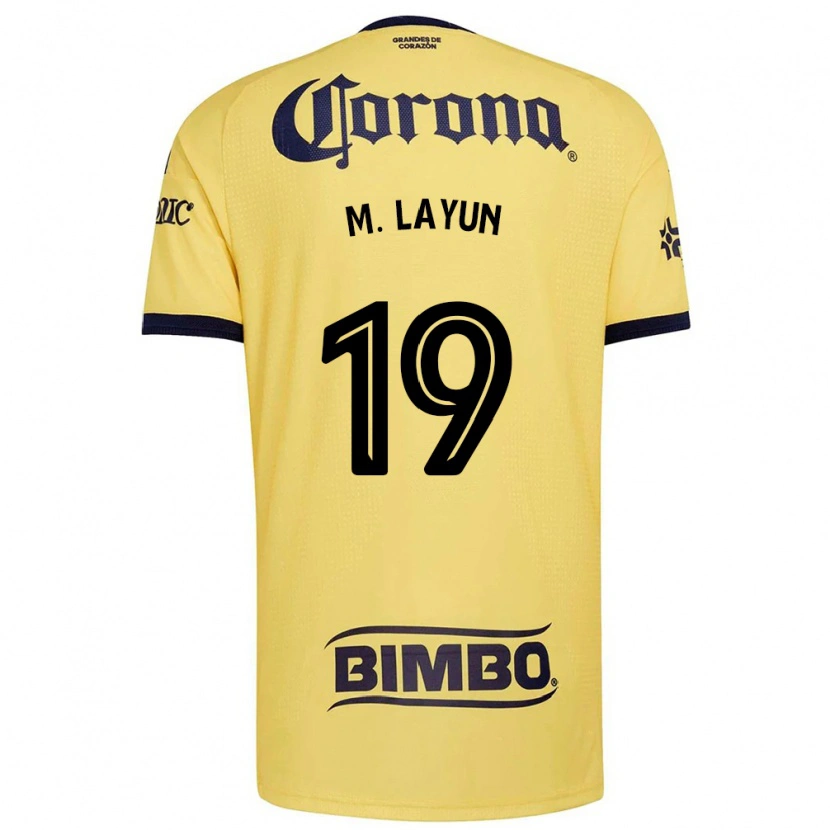 Danxen Enfant Maillot Miguel Layun #19 Jaune Rouge Noir Tenues Domicile 2026/27 T-Shirt