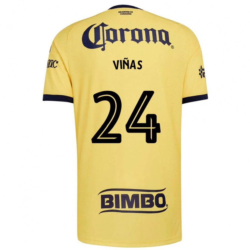 Danxen Enfant Maillot Federico Viñas #24 Jaune Rouge Noir Tenues Domicile 2026/27 T-Shirt