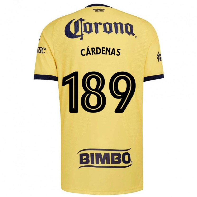 Danxen Enfant Maillot Alejandro Cárdenas #189 Jaune Rouge Noir Tenues Domicile 2026/27 T-Shirt