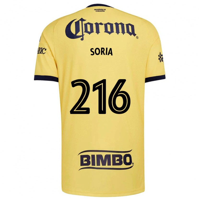Danxen Enfant Maillot Emiliano Soria #216 Jaune Rouge Noir Tenues Domicile 2026/27 T-Shirt
