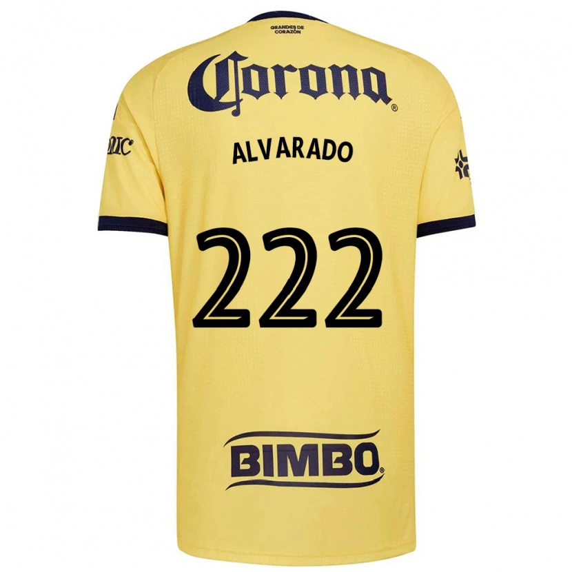 Danxen Enfant Maillot Daniel Alvarado #222 Jaune Rouge Noir Tenues Domicile 2026/27 T-Shirt