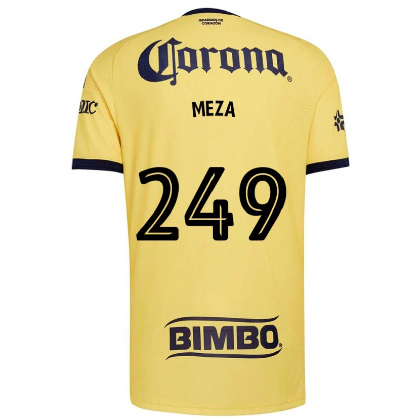Danxen Enfant Maillot Enrique Meza #249 Jaune Rouge Noir Tenues Domicile 2026/27 T-Shirt