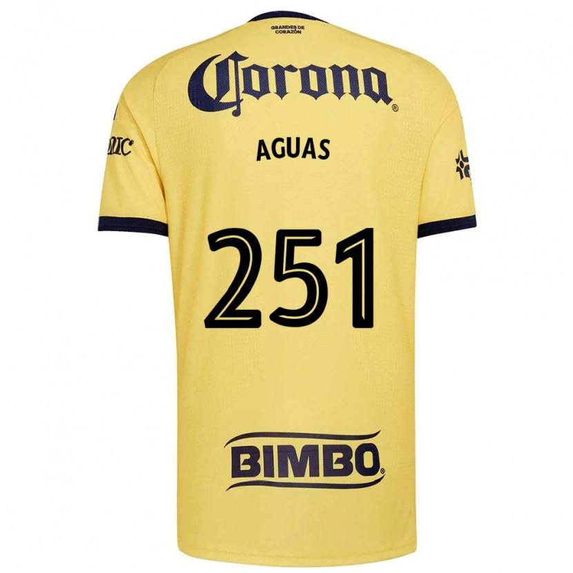 Danxen Enfant Maillot Brian Aguas #251 Jaune Rouge Noir Tenues Domicile 2026/27 T-Shirt