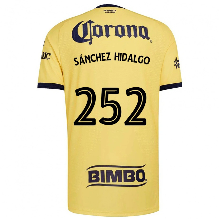 Danxen Enfant Maillot Horacio Sánchez Hidalgo #252 Jaune Rouge Noir Tenues Domicile 2026/27 T-Shirt