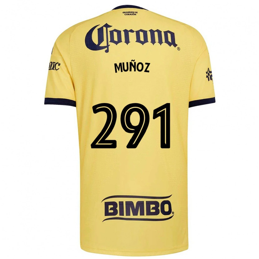 Danxen Enfant Maillot Jorge Muñoz #291 Jaune Rouge Noir Tenues Domicile 2026/27 T-Shirt