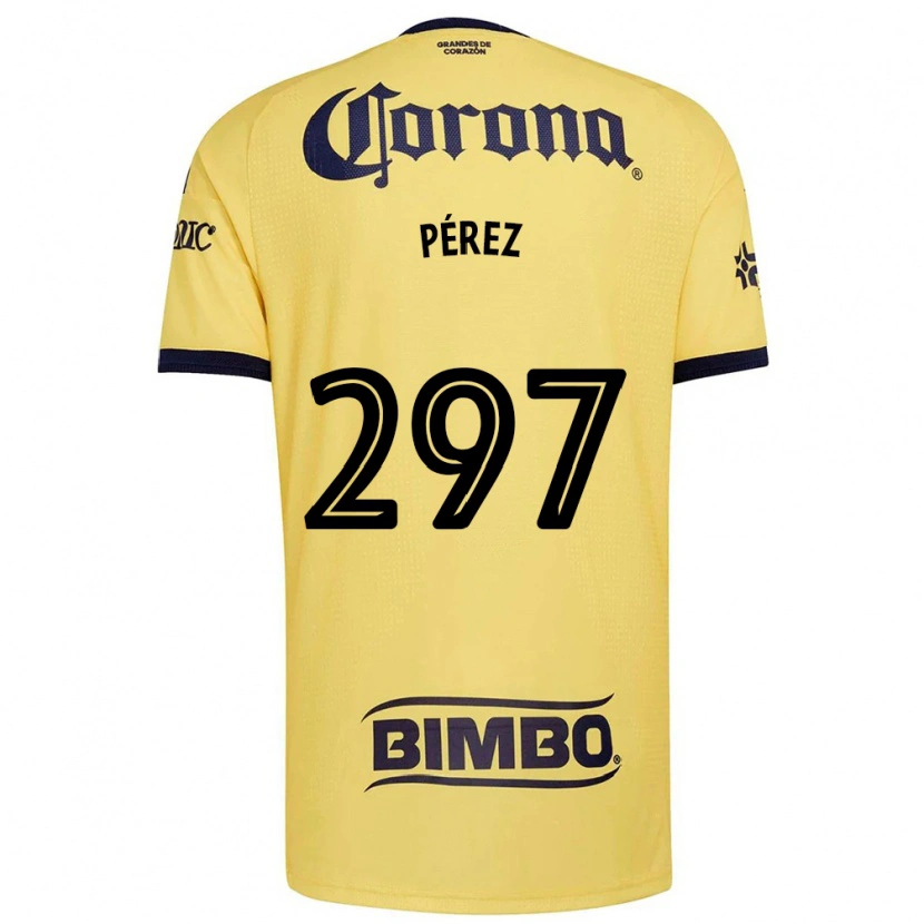 Danxen Enfant Maillot Froylan Pérez #297 Jaune Rouge Noir Tenues Domicile 2026/27 T-Shirt
